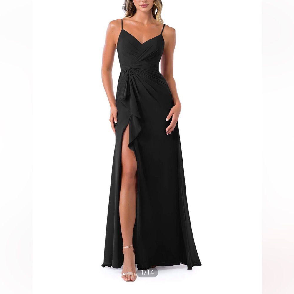 Azazie Emerald Black Dress